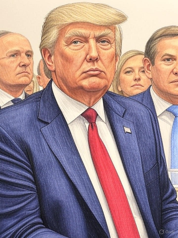 Illustration for: Canadian Prime Minister Apologizes to Trump Over Anti-Tariff Ad