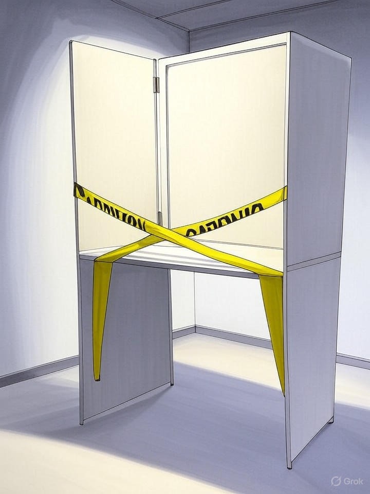 Illustration for: Bomb Threats Temporarily Disrupt New Jersey Gubernatorial Election