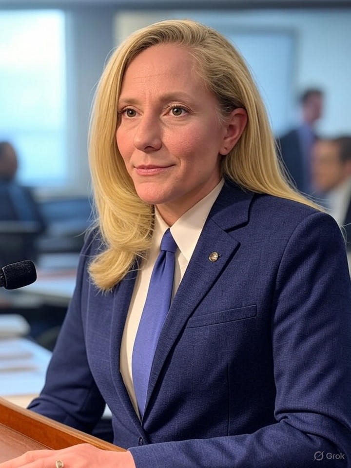 Illustration for: Abigail Spanberger Projected as Virginia's First Female Governor