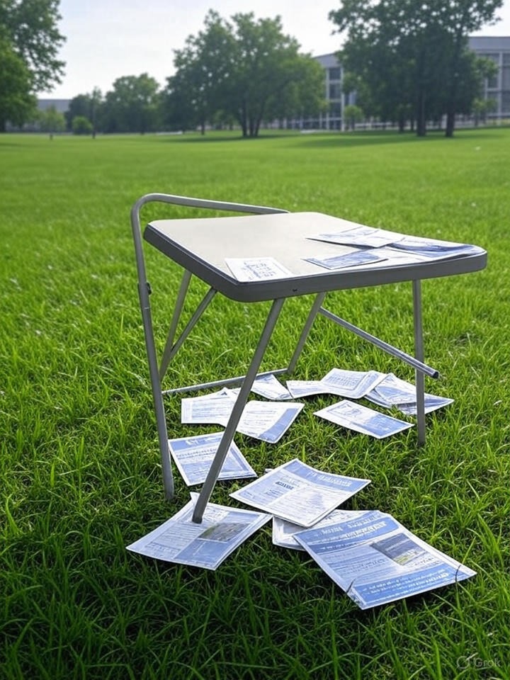 Illustration for: University of Iowa Student Faces Charges in Two Campus Table-Flipping Incidents