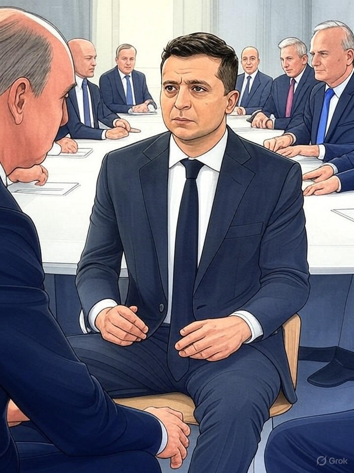 Illustration for: Zelenskyy Meets European Leaders in London Amid US-Proposed Peace Plan