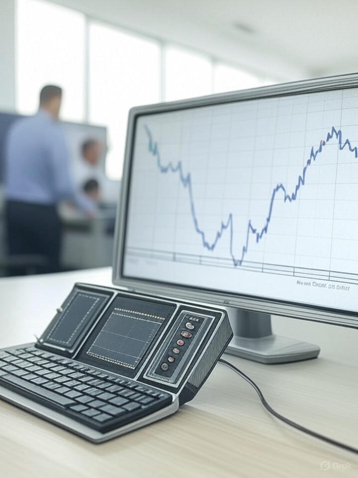 Illustration for: AI-Related Stocks Fall as Investors Rotate to Other Market Sectors
