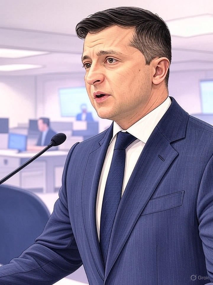 Illustration for: Ukraine Nears Completion of Peace Proposal for Russia, President Says