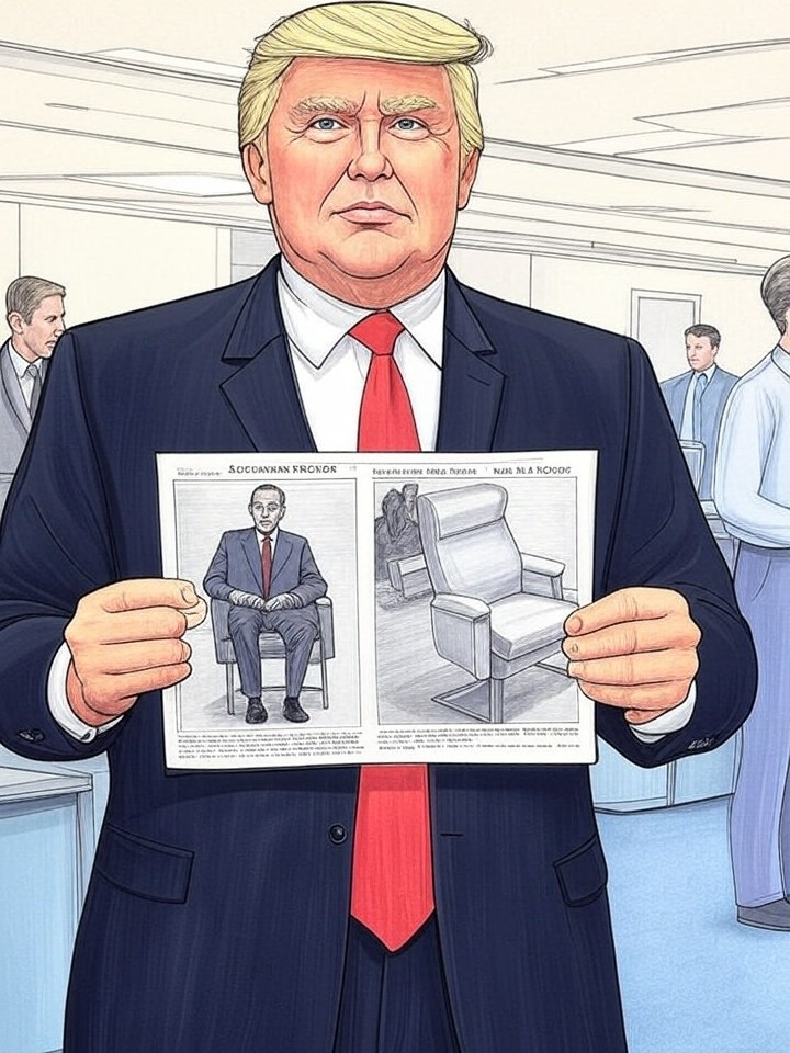 Illustration for: Kennedy Center Renamed to Include Trump's Name, Prompting Protests and Legal Challenge