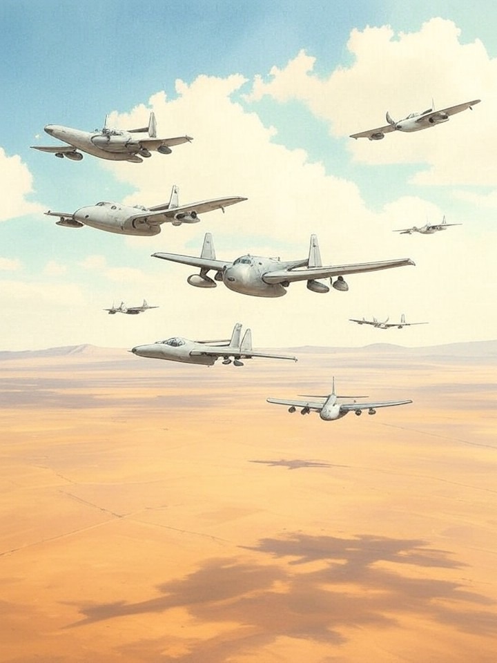 Illustration for: US and Allies Conduct Large-Scale Strikes on ISIS Targets in Syria