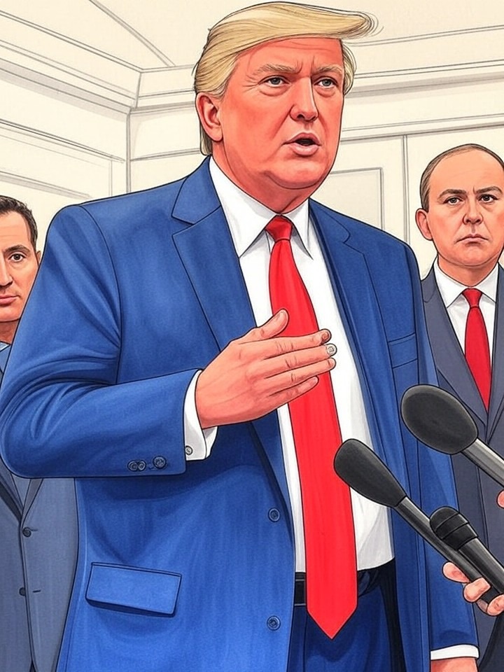 Illustration for: Trump pushes for acquisition of Greenland; leaders in Nuuk and Copenhagen reject move