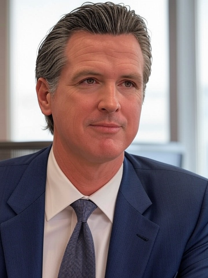 Illustration for: California Governor Gavin Newsom Attends World Economic Forum in Davos