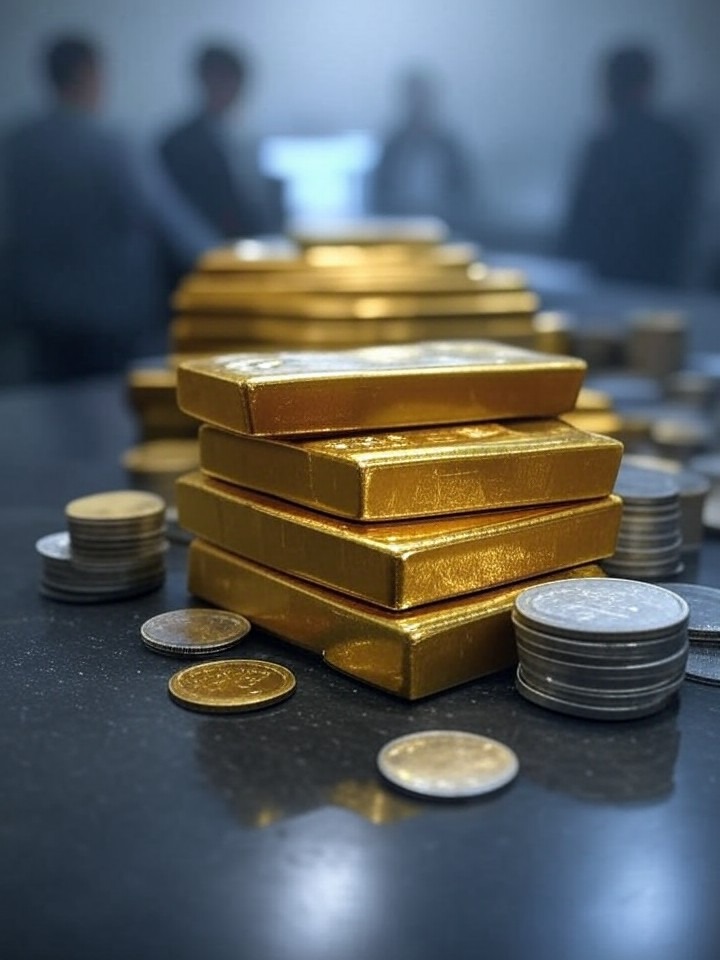 Illustration for: Gold and Silver Prices Fall Sharply Following Record Highs and Fed Chair Nomination