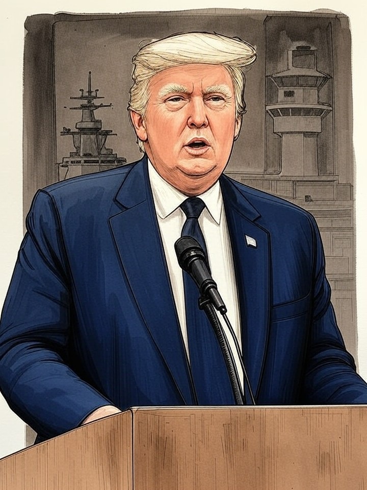 Illustration for: US Military Downs Iranian Drone and Intervenes in Tanker Harassment Incident