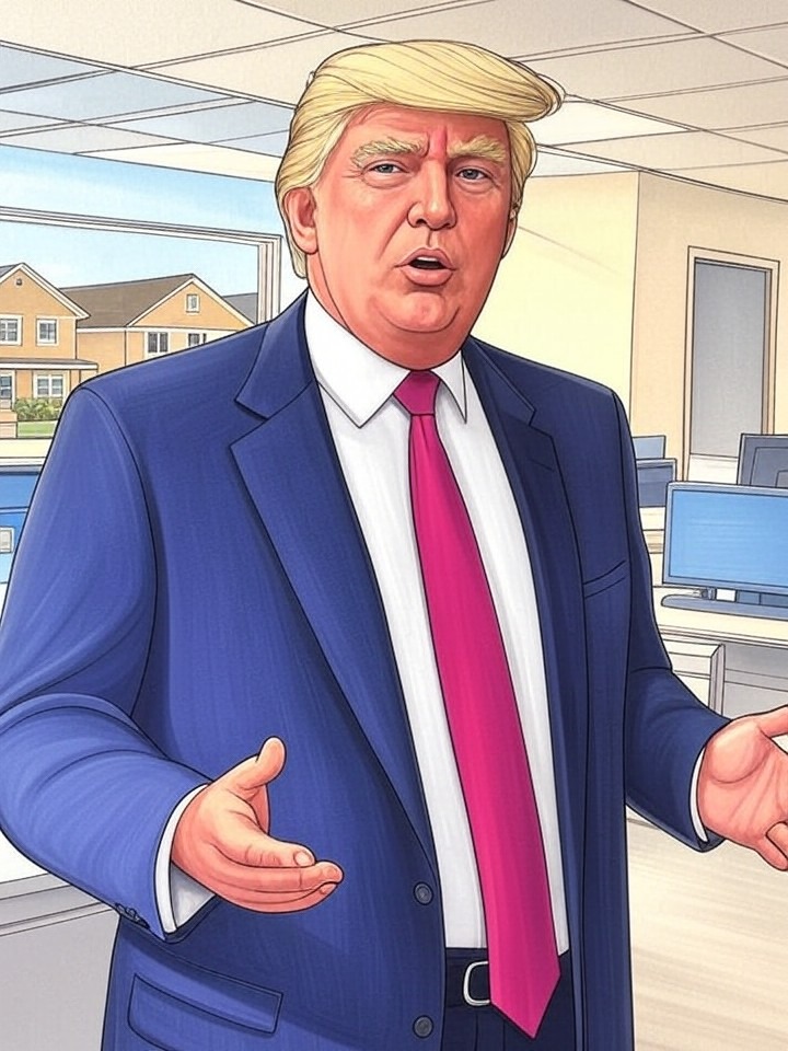 Illustration for: Homebuilder Shares Rise Following Reports of Private Sector 'Trump Homes' Proposal