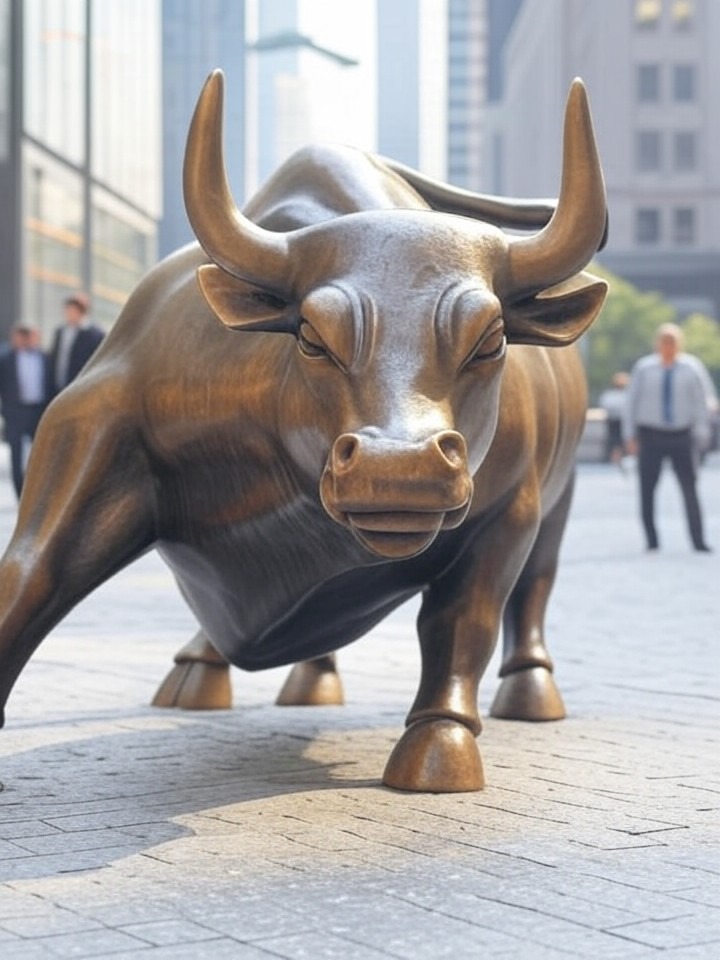 Illustration for: Dow Jones surpasses 50,000 for first time as U.S. markets rally