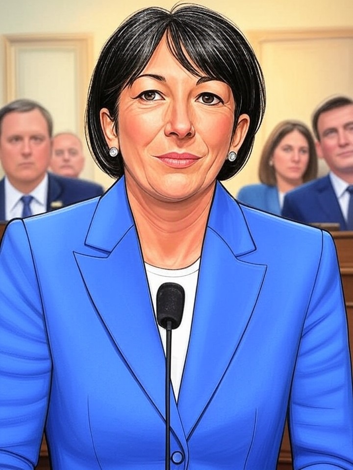 Illustration for: Maxwell Invokes Fifth Amendment in House Deposition; Attorney Links Testimony to Potential Clemency