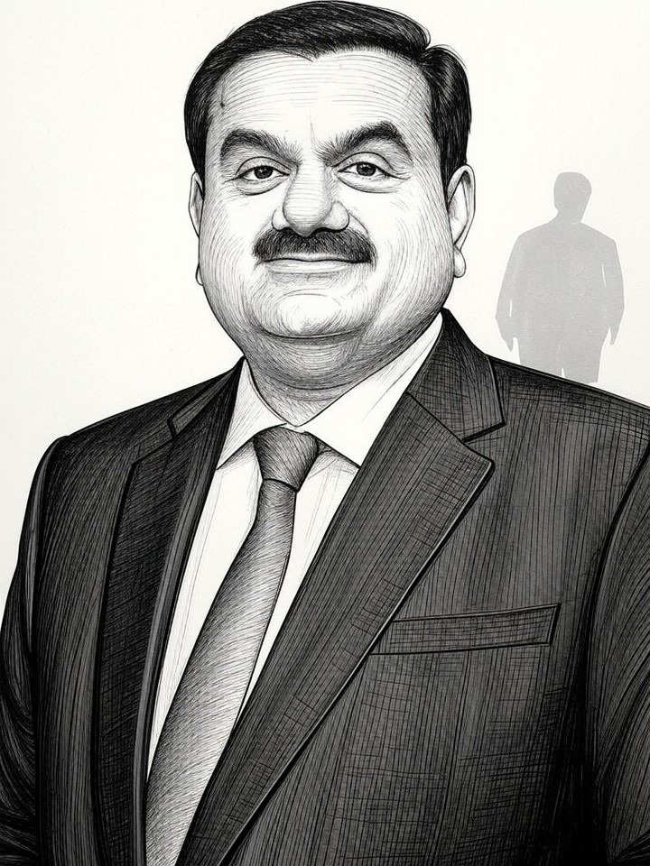 Illustration for: Global Tech Leaders Gather in India as Adani Group Pledges $100 Billion for AI Infrastructure