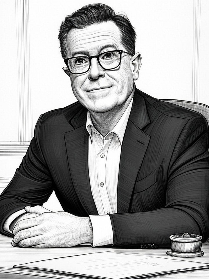 Illustration for: Colbert announces network pulled political interview citing FCC equal time rules