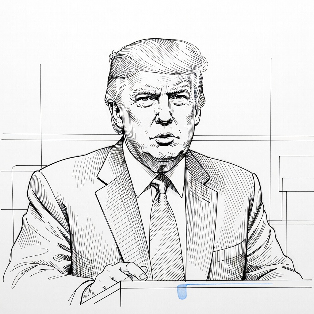 Illustration for: Supreme Court strikes down Trump tariffs; White House counters with new levy