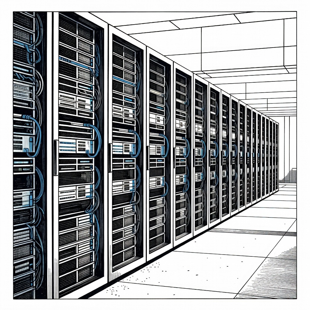 Illustration for: Energy Costs and Data Centers Become Focus of White House and Midterm Campaigns