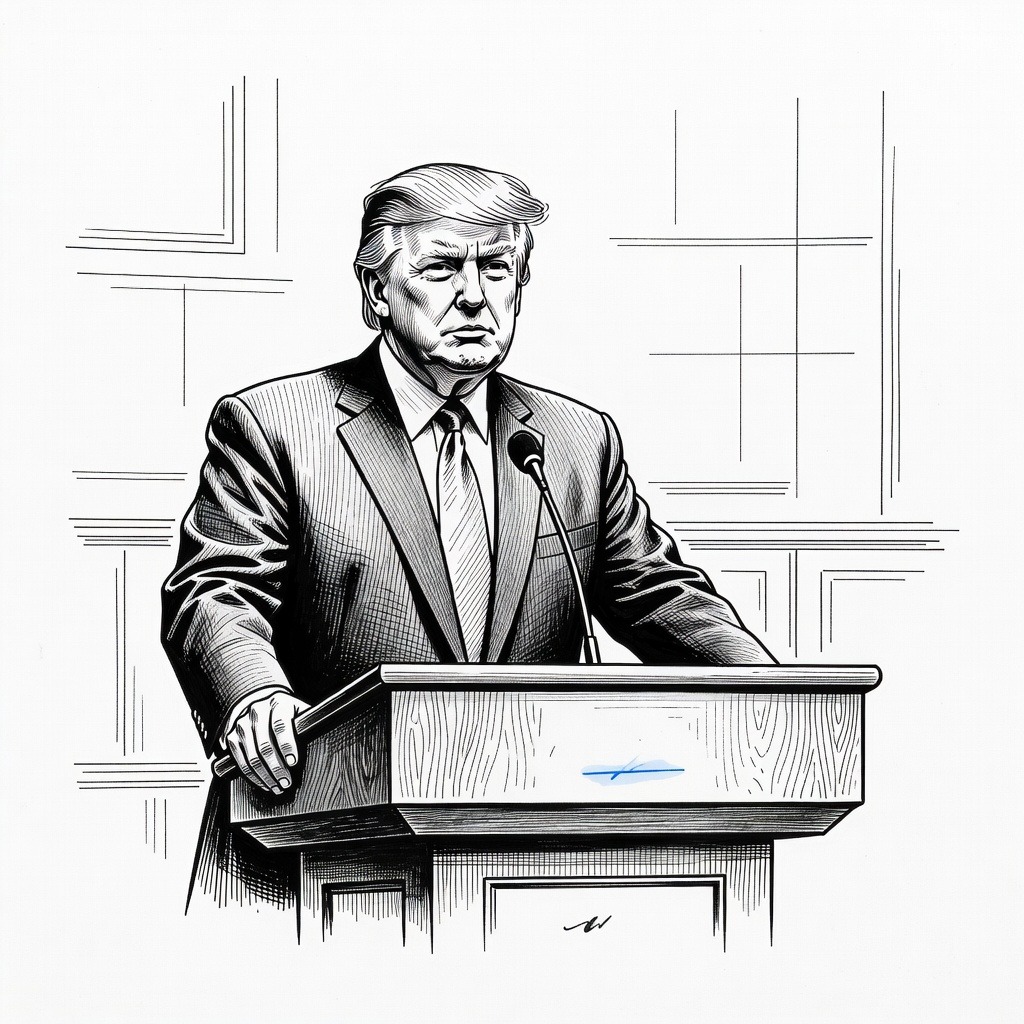 Illustration for: President Trump Delivers State of the Union Amid Fact-Checking Disputes