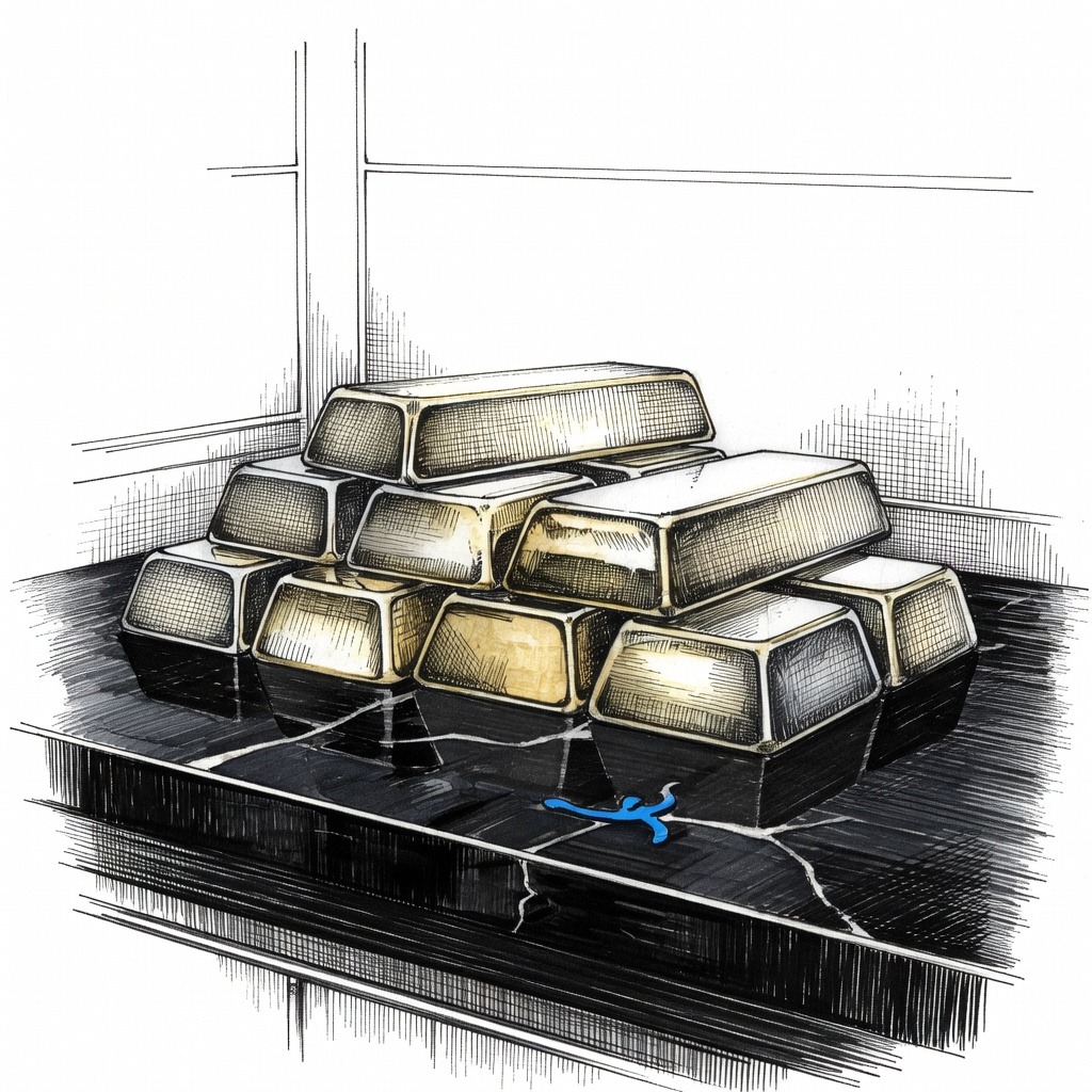 Illustration for: Gold prices near $5,300 per ounce as investors weigh bar sizes and premiums