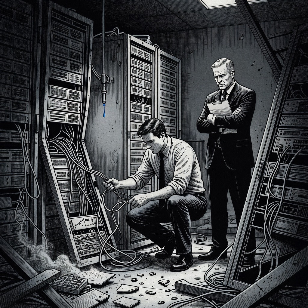 Illustration for: Major Tech Firms Alter Operations as Drone Strikes Hit Amazon Data Centers in the Middle East