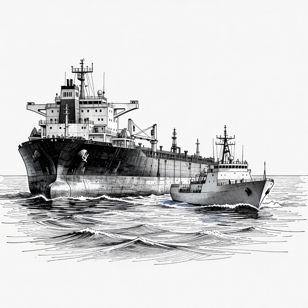 Illustration for: Markets and Oil Prices Fluctuate Amid Middle East Conflict and U.S. Shipping Intervention
