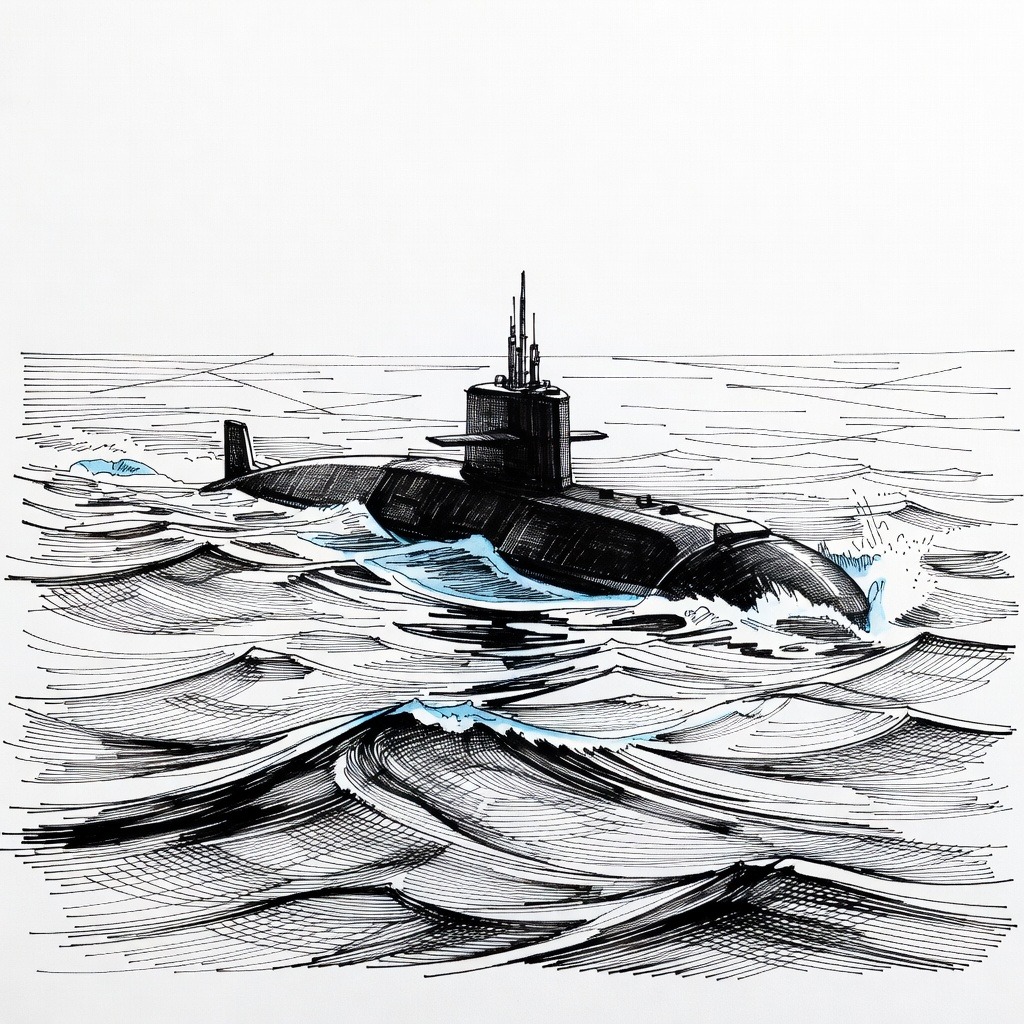 Illustration for: U.S. Submarine Sinks Iranian Warship Amid Escalating Joint Military Campaign