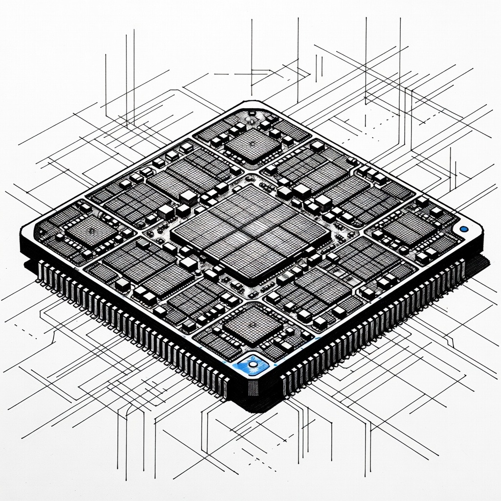 Illustration for: Broadcom Reports $19.3 Billion First-Quarter Revenue, Projects Over $100 Billion in 2027 AI Chip Sales