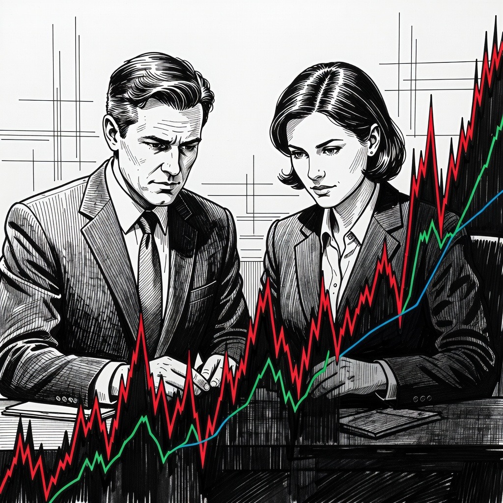 Illustration for: Financial Advisors Recommend Short-Term Liquidity Amid Market Volatility Linked to Middle East Conflict
