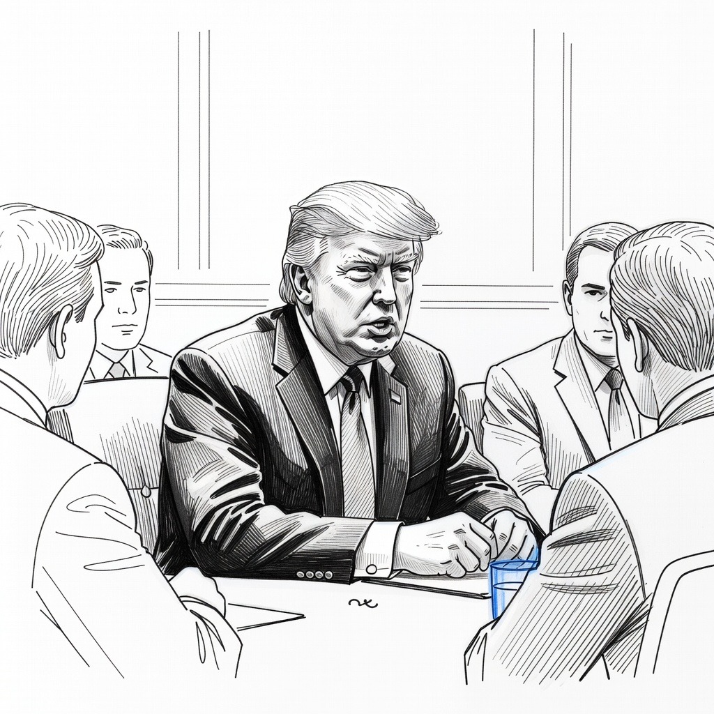 Illustration for: Trump Announces Planned Executive Order on College Sports Compensation at White House Roundtable
