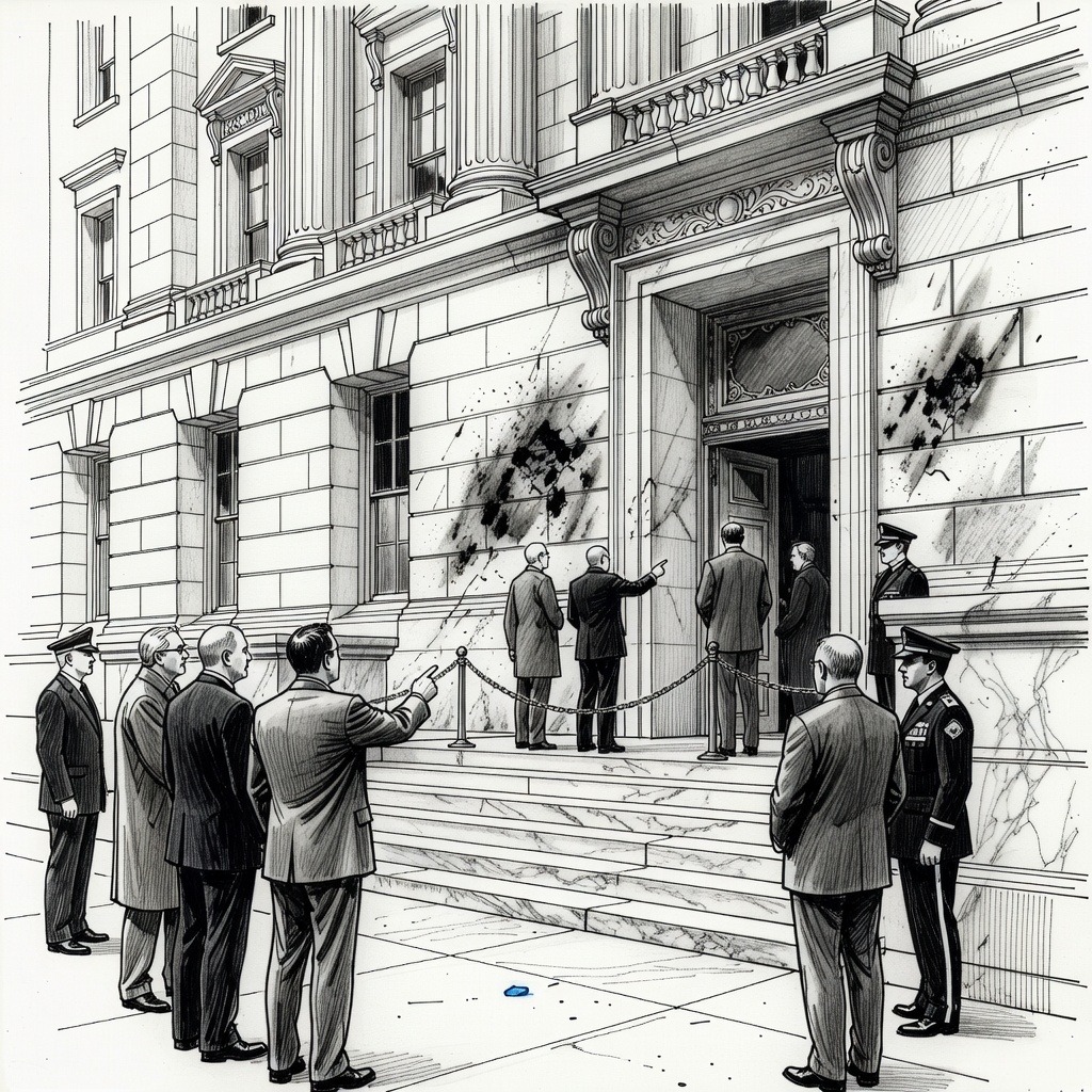 Illustration for: Explosion Causes Minor Damage to United States Embassy in Oslo