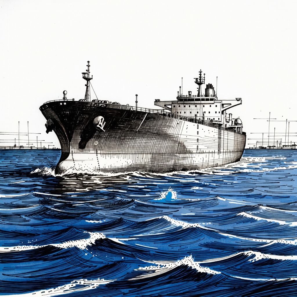 Illustration for: U.S. Advances Insurance Program for Commercial Vessels Amid Strait of Hormuz Disruptions