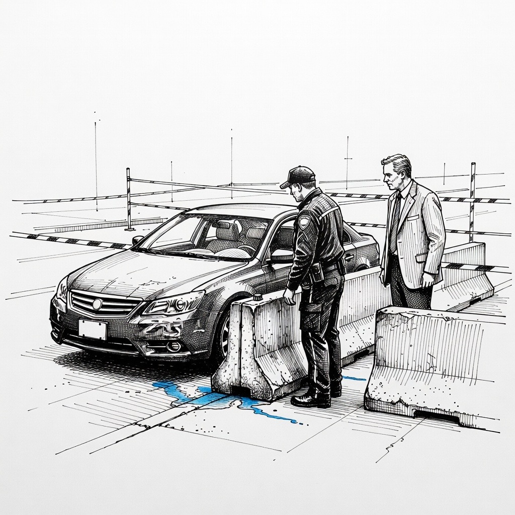 Illustration for: Vehicle Crashes Into Barricade Near White House, Driver Detained