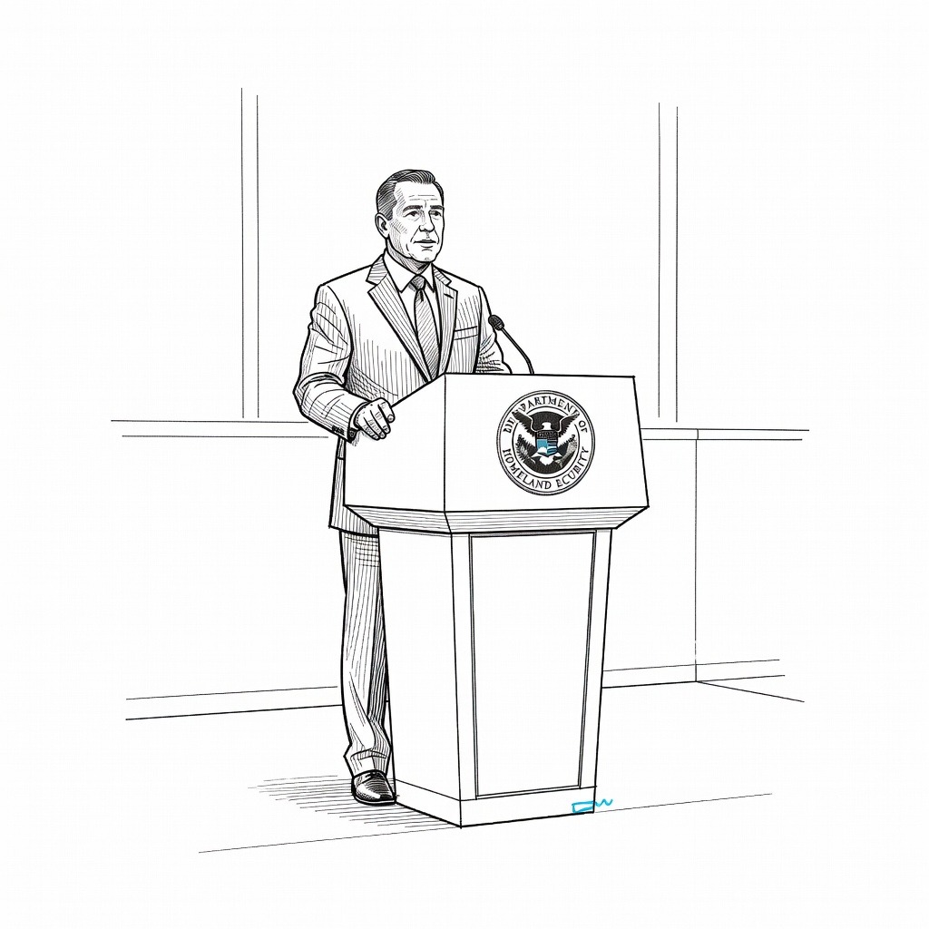 Illustration for: President Nominates Senator Markwayne Mullin to Lead Homeland Security, Triggering Senate Succession Process