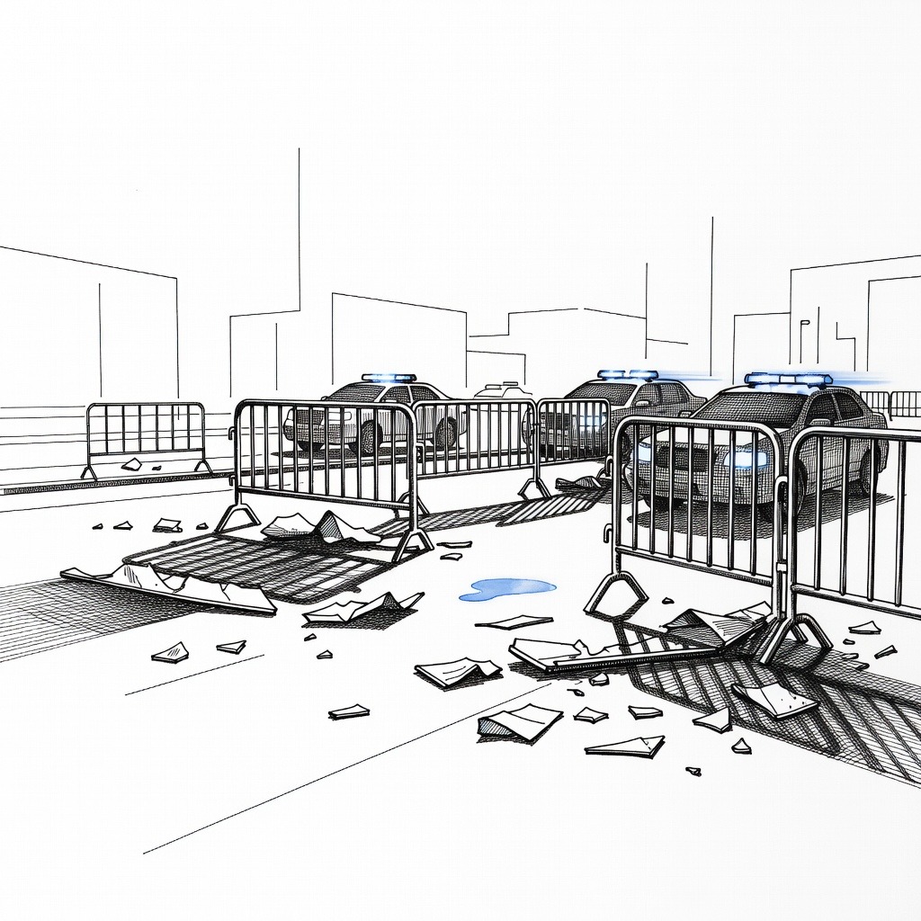 Illustration for: Two Pennsylvania Men Face Terrorism Charges Over Explosives Thrown at NYC Protest
