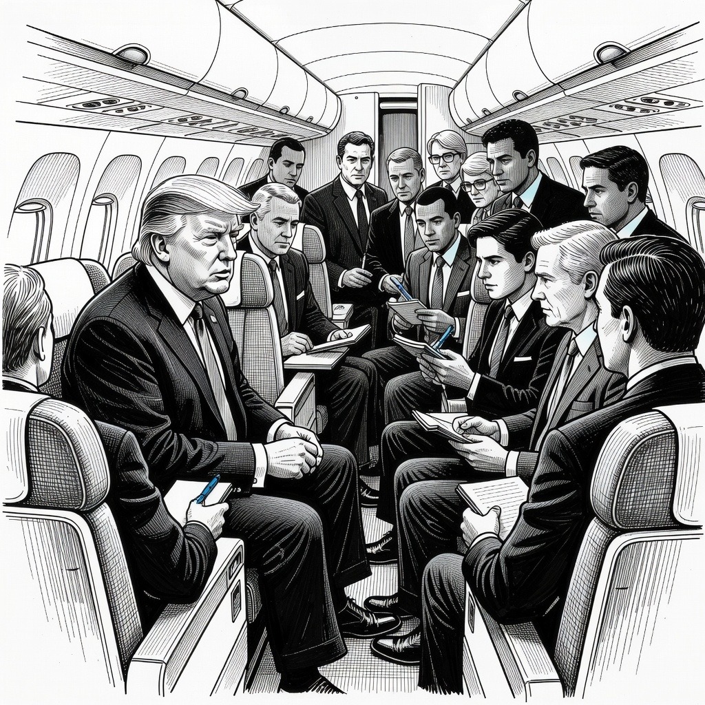 Illustration for: President Trump Defends PAC Fundraising Email Featuring Dignified Transfer Photograph