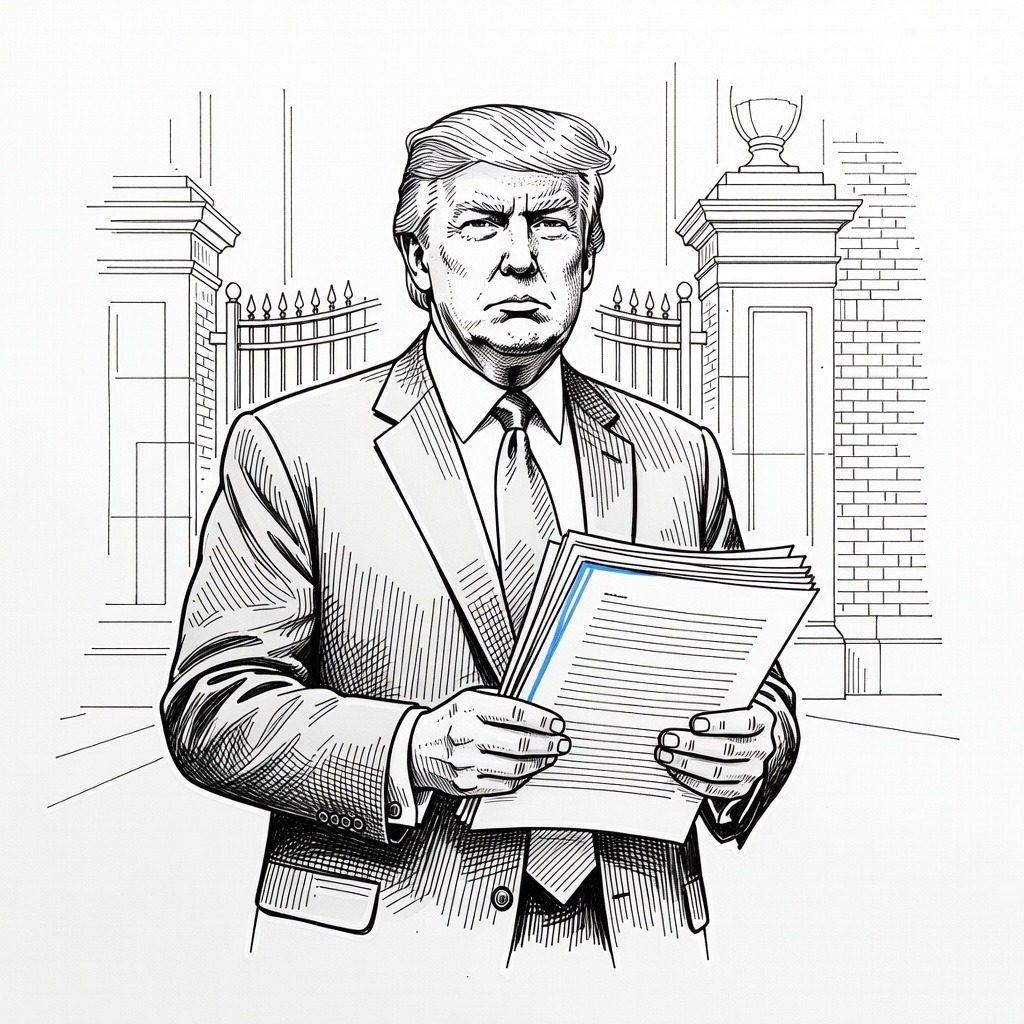 Illustration for: Trump Administration Sues Harvard University Over Alleged Civil Rights Violations