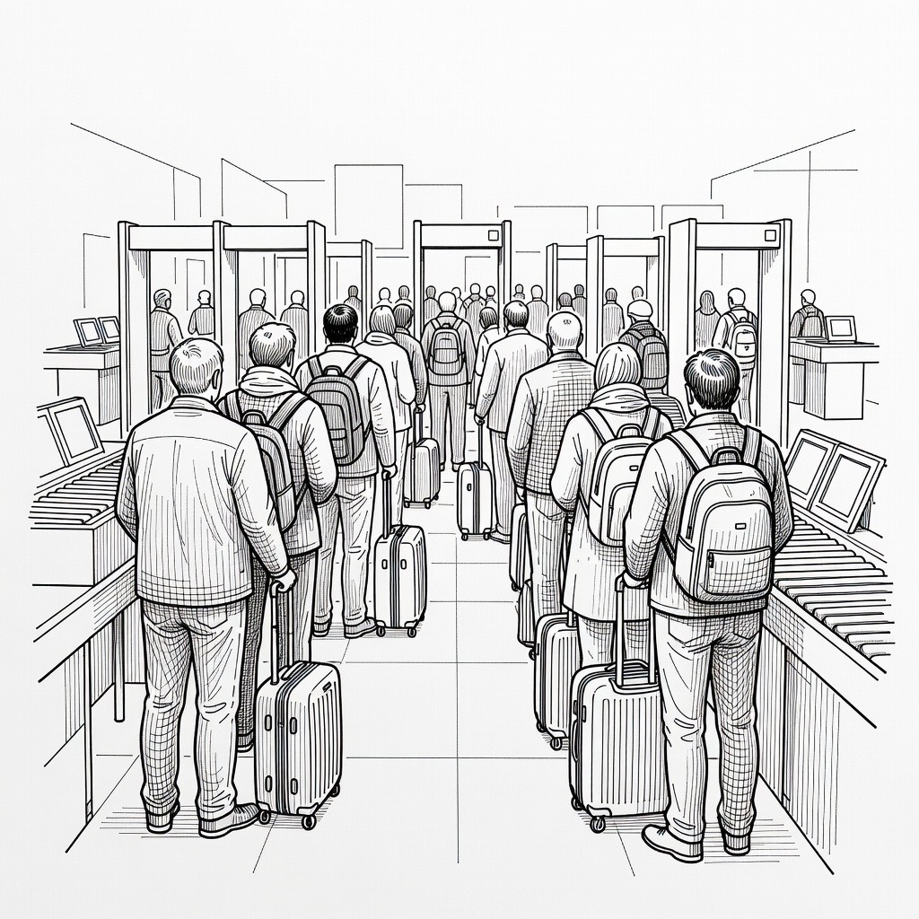 Illustration for: Trump to Deploy ICE Agents to Airports Amid Homeland Security Funding Standoff