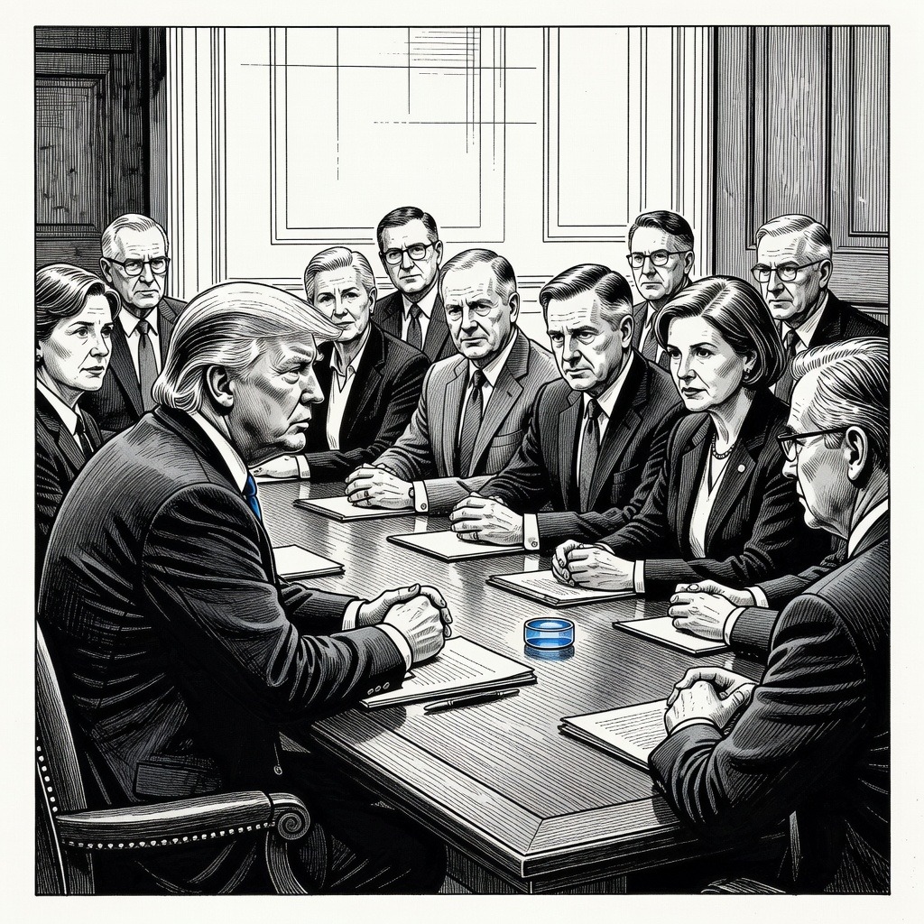 Illustration for: Republican Senators Propose Path to End Five-Week DHS Shutdown