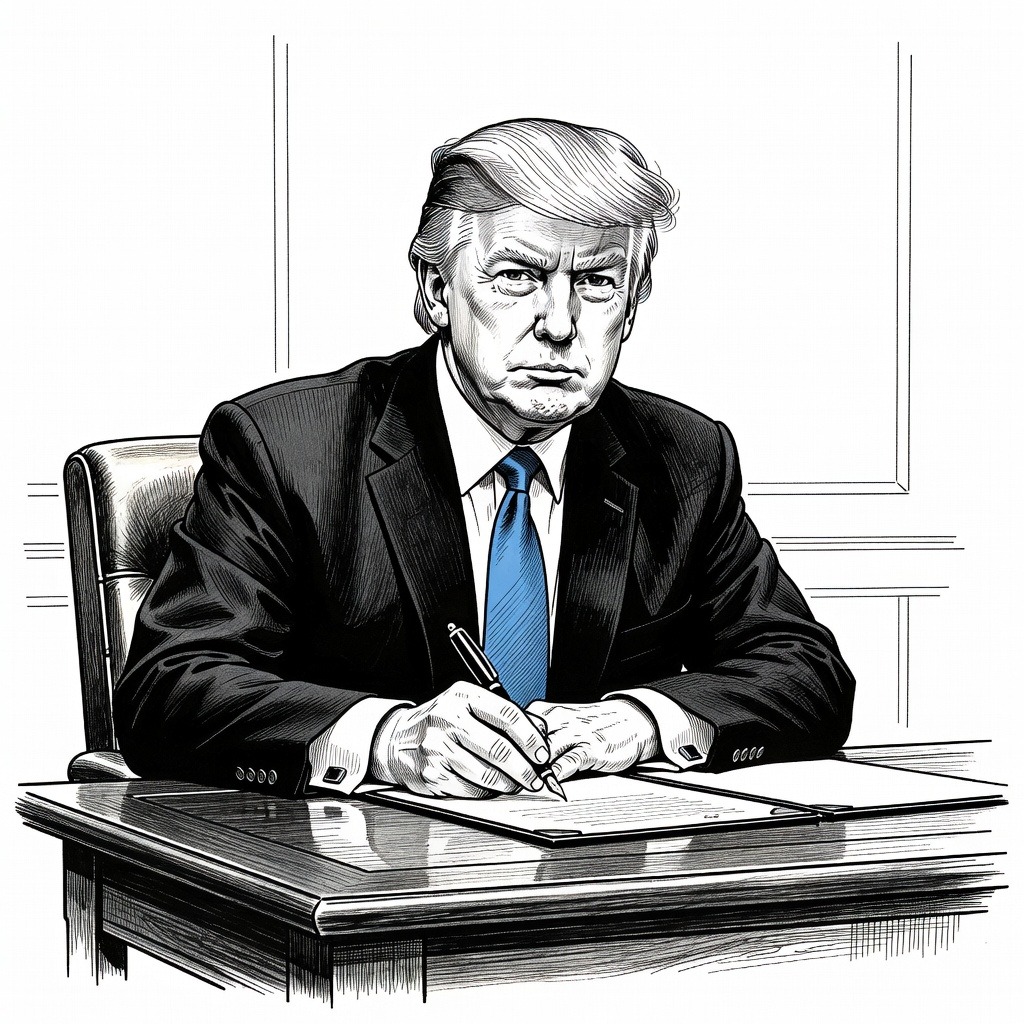 Illustration for: President Trump Signs Executive Order Aimed at Restricting Mail-In Voting