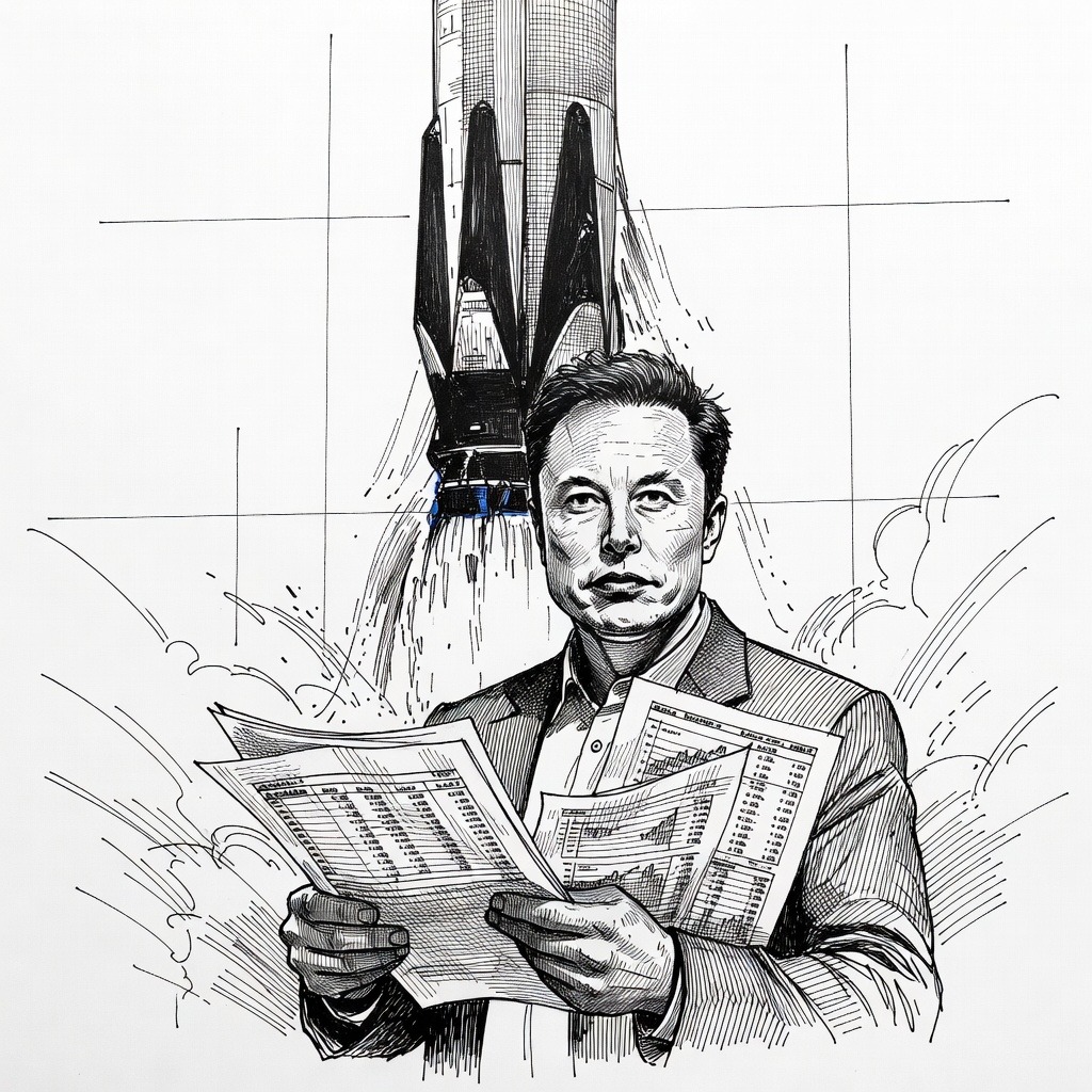 Illustration for: SpaceX Confidentially Files for Initial Public Offering