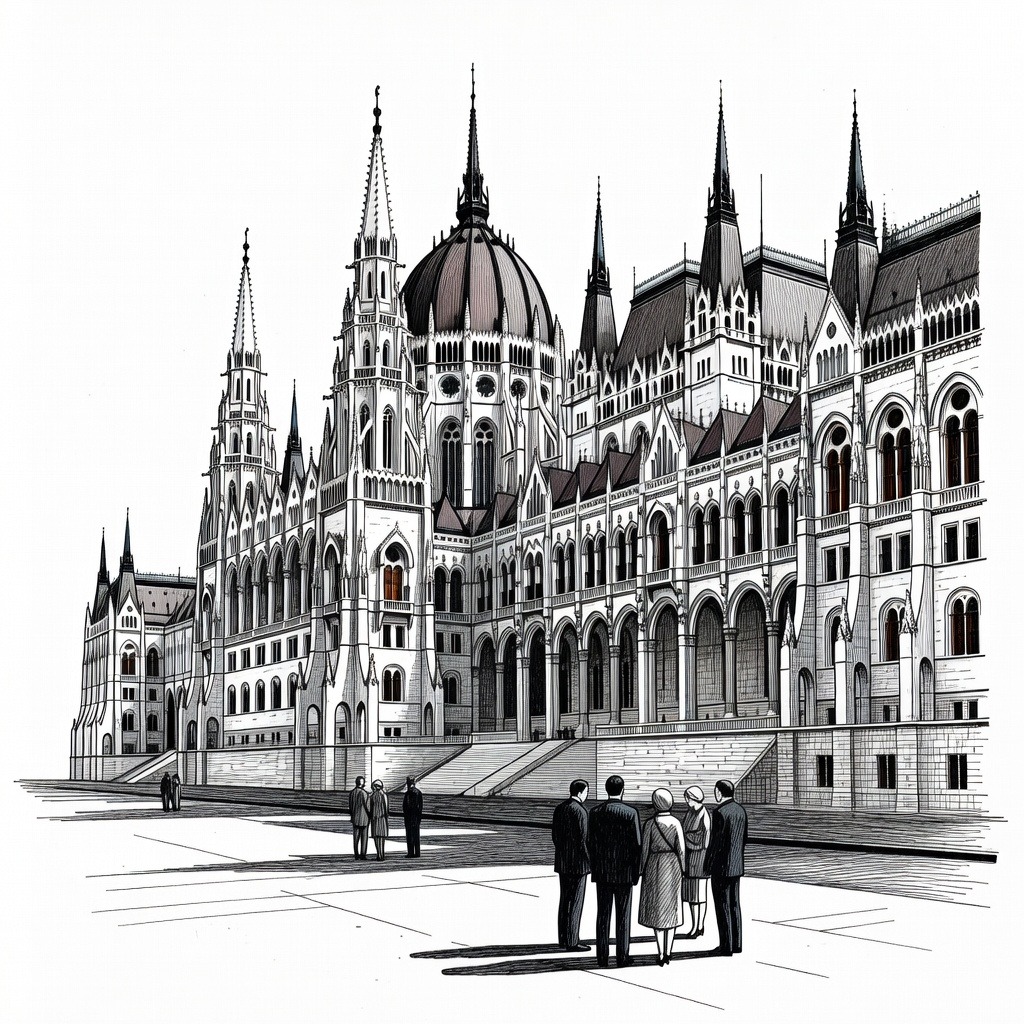 Illustration for: Hungarian Prime Minister Viktor Orbán Concedes Election to Opposition Leader Péter Magyar