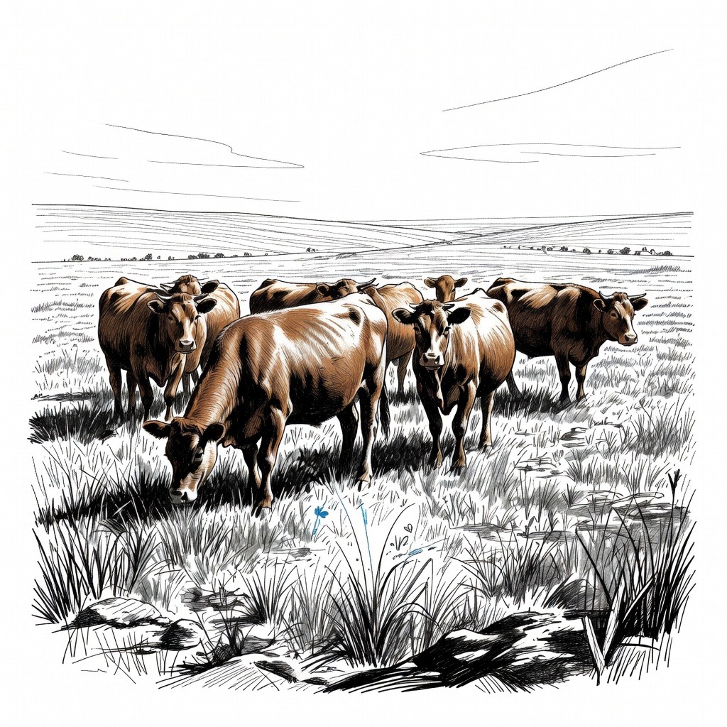 Illustration for: U.S. Agricultural Sector Faces Financial Strain Amid Rising Input Costs and Record Beef Prices
