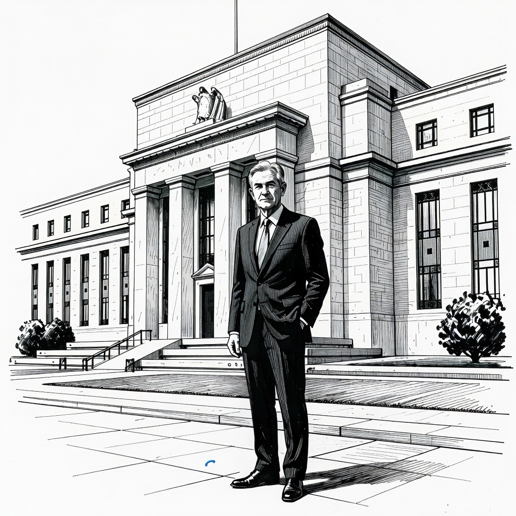 Illustration for: Justice Department Probe into Fed Chair Jerome Powell Stalls Successor's Confirmation