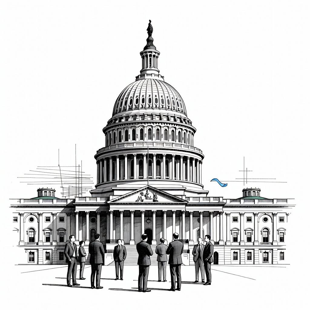 Illustration for: House Narrowly Rejects Resolution to Restrict Presidential War Powers on Iran