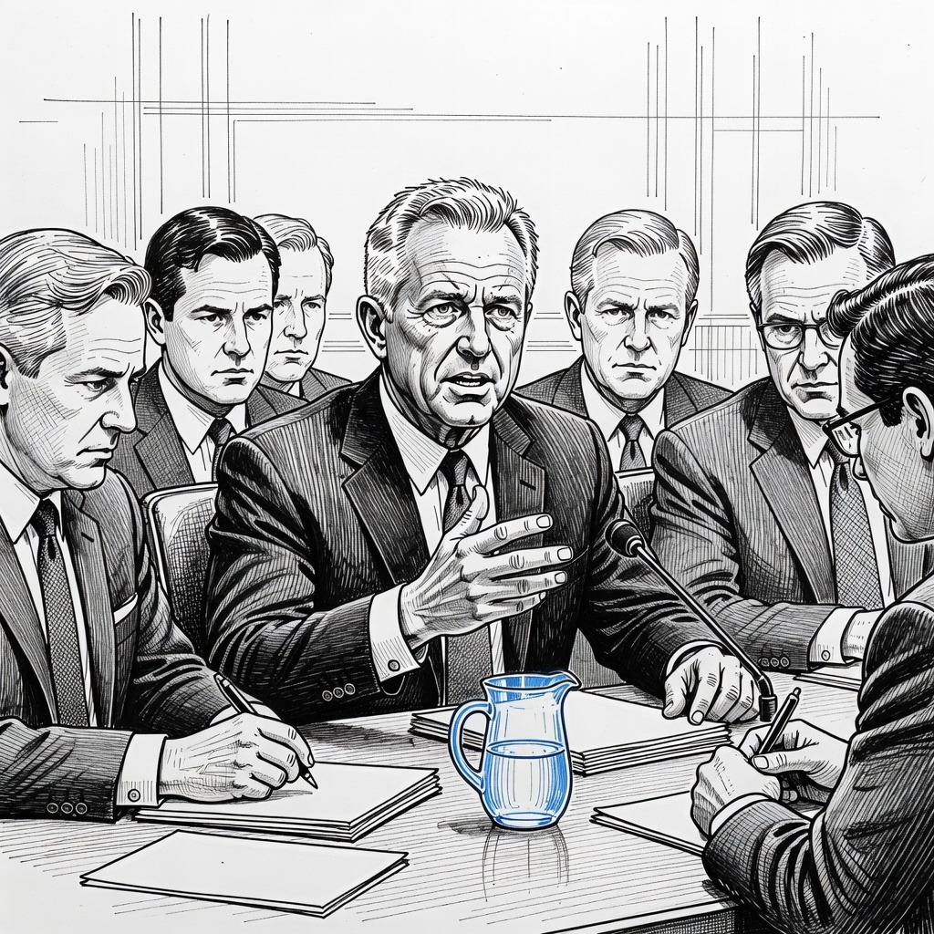 Illustration for: Health Secretary Kennedy Testifies Before Congress on Proposed Budget Cuts