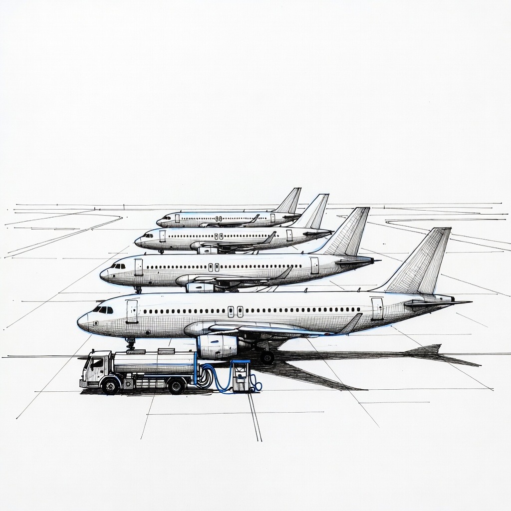 Illustration for: Airlines Cancel Routes and Seek Government Aid Amid Jet Fuel Crisis