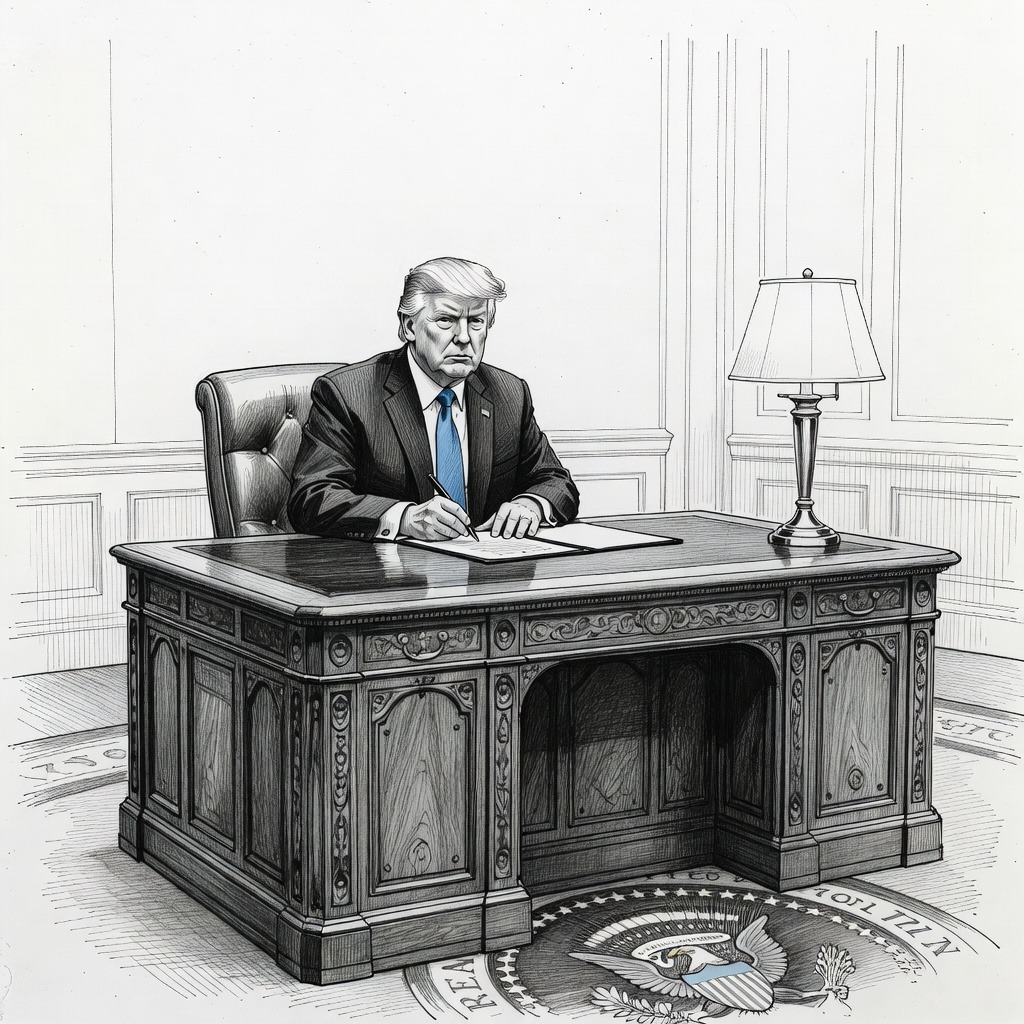 Illustration for: President Trump Signs Executive Order to Accelerate Psychedelic Medical Research