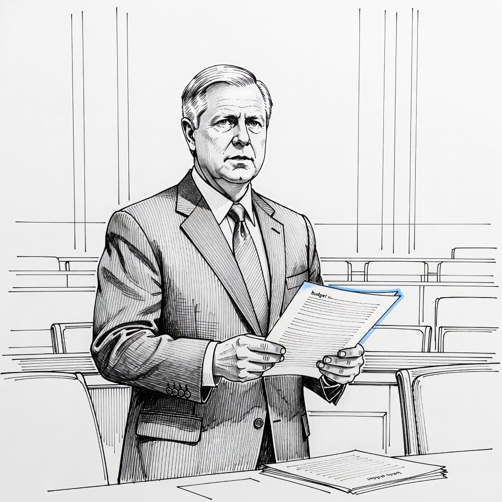 Illustration for: Senate Republicans Unveil Budget Resolution to Fund Immigration Agencies Amid DHS Shutdown