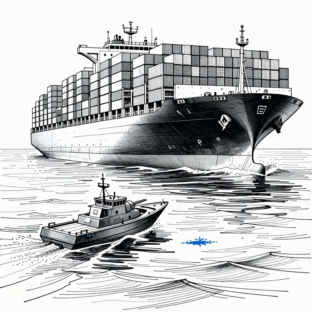 Illustration for: Commercial Ships Attacked in Strait of Hormuz Following U.S.-Iran Ceasefire Extension