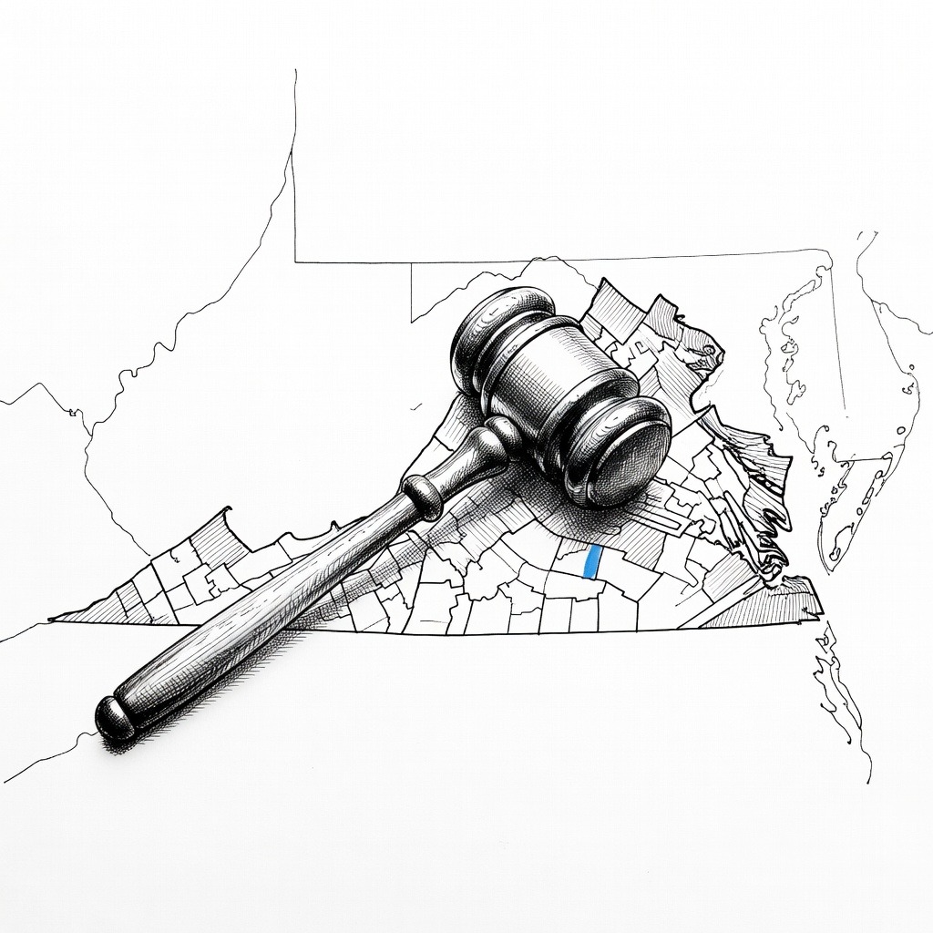 Illustration for: Virginia Voters Narrowly Approve New Congressional Map Amid Pending Legal Challenges
