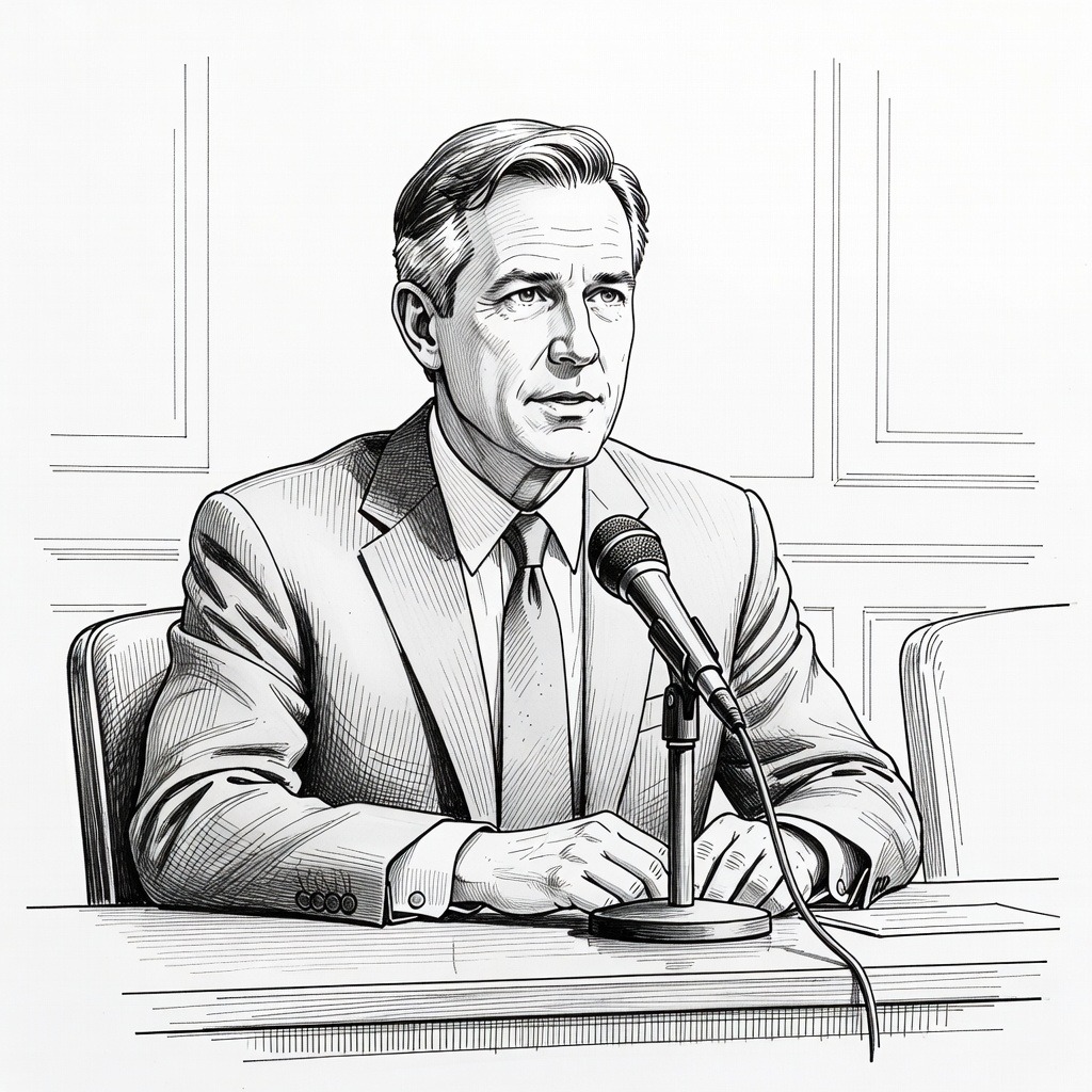 Illustration for: Kevin Warsh Testifies at Senate Confirmation Hearing for Federal Reserve Chair